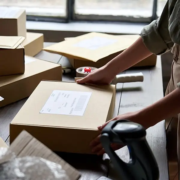 Etiquetage, emballage de cartons
